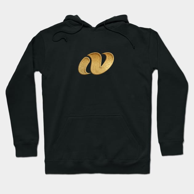 Nagasaki Prefecture Symbol in Gold Faux Hoodie by Takeda_Art